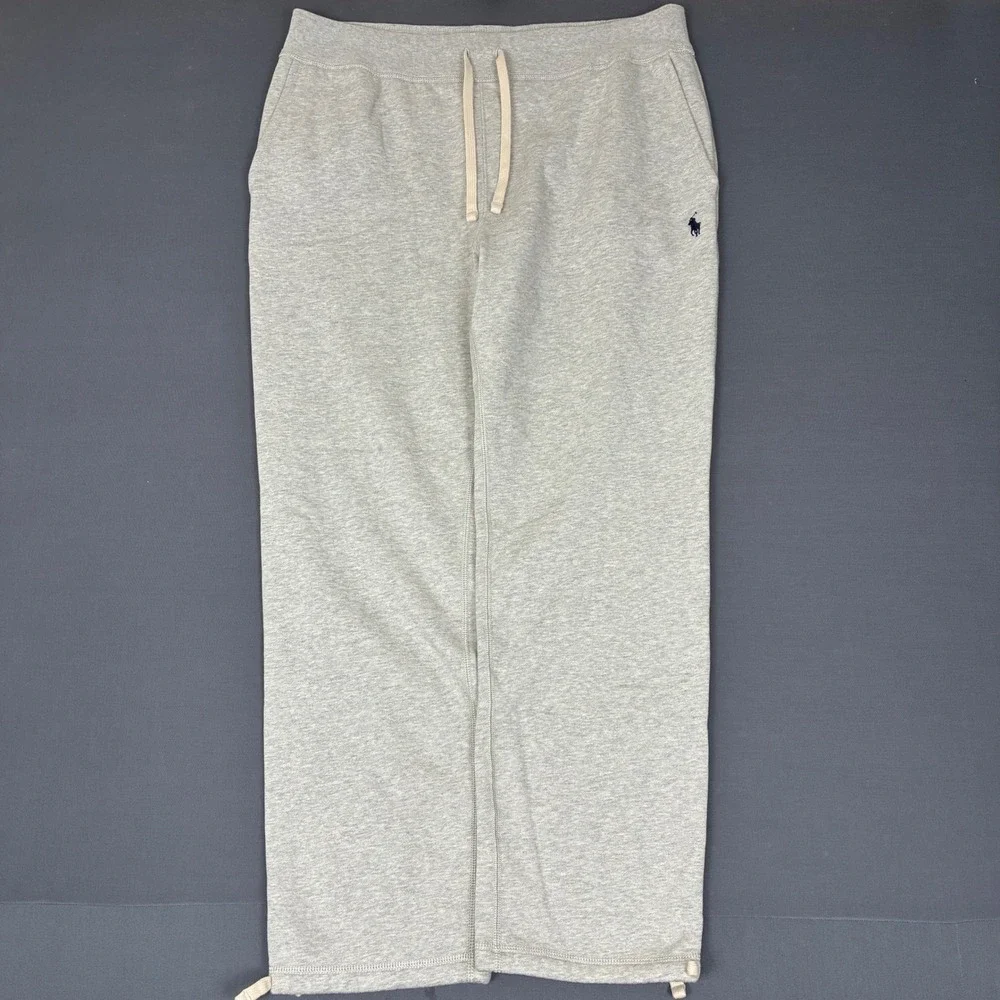 Polo Ralph Lauren Light Gray Sweatpants Men's Size Large Open Hem Drawstring